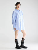 Lichtblauw gestreepte blouse jinner