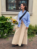 Lichtblauw gestreepte blouse jinner