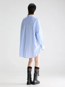 Lichtblauw gestreepte blouse jinner