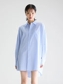 Lichtblauw gestreepte blouse jinner