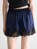Donkerblauwe short met kant kasia