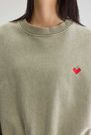 Sweater in vergrijsd groen fancy