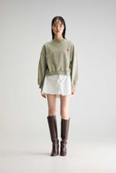 Sweater in vergrijsd groen fancy
