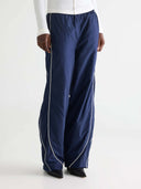 Marineblauwe jogger met contraststrepen jelina