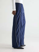 Marineblauwe jogger met contraststrepen jelina