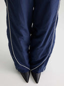 Marineblauwe jogger met contraststrepen jelina