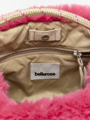 Roze fake fur tas helcro
