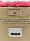 Roze fake fur tas helcro