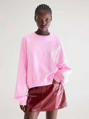 Lichtroze oversized sweater ferna