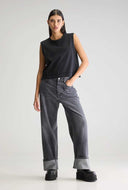Zwarte mouwloze top cuare