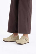 Taupe instappers london shearling