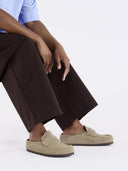 Suede loafer mule naples wrapped