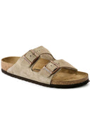 Taupe suede sandalen arizona