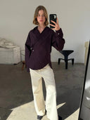 Bordeaux blouse daimi