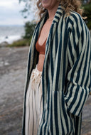 Gestreepte badjas naram bathrobe