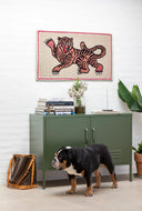 Kleed frame rug pink tiger