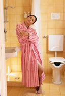 Gestreepte badjas naram bathrobe