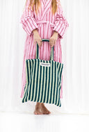 Gestreepte badjas naram bathrobe