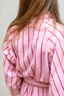 Gestreepte badjas naram bathrobe