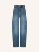 Blauwe jeans begum mid denim pants