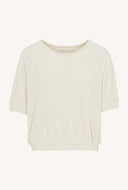 Licht beige neva slub top