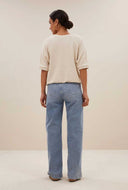 Licht beige neva slub top
