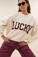 Ecru bibi patchwork sweater oyster