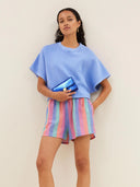 Blauwe sweat top suki