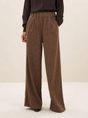 Bruine pantalon benji tweed pants latte