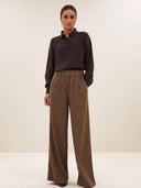 Bruine pantalon benji tweed pants latte