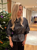 Metallic top christi silver blouse