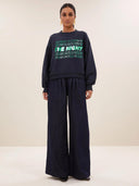 Donkerblauwe bibi nights sweater midnight