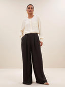 Grijze lurex pantalon sef grey pants grey lurex
