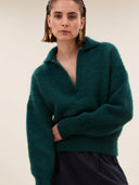 Zachte polo pullover