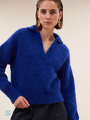 Zachte polo pullover