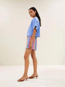 Gekleurde gestreepte short isa rainbow
