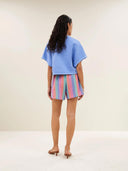 Gekleurde gestreepte short isa rainbow