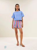 Gekleurde gestreepte short isa rainbow