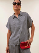 Gestreepte blouse barley silky stripe