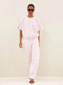 Lichtroze jeans begum slub jeans