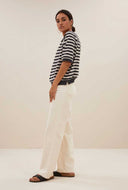 Zwarte neva slub stripe top