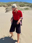 Geplooide bermuda short finn