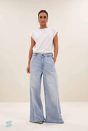 Licht grijs t-shirt thelma mirror top