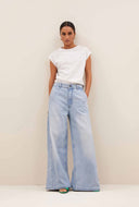 Licht grijs t-shirt thelma mirror top