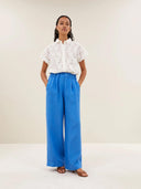 Witte broderie blouse karly flower