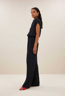 Donkergrijze kiek viscose top