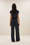 Donkergrijze kiek viscose top