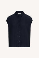 Donkergrijze kiek viscose top