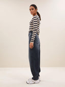 Gestreepte longsleeve big stripe top