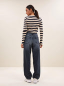 Gestreepte longsleeve big stripe top
